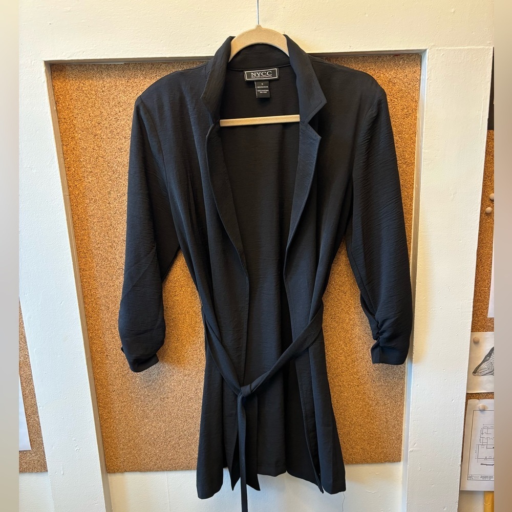 Long oversized Light weight blazer with long tie